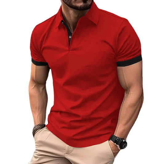 T-shirts Polo pour hommes, streetwear, casual, tops à col à revers