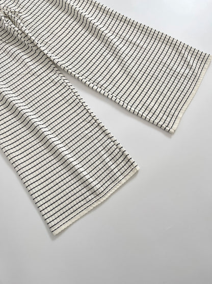 Vêtements pour femmes, nouvelle collection pantalon en tricot à rayures texturé