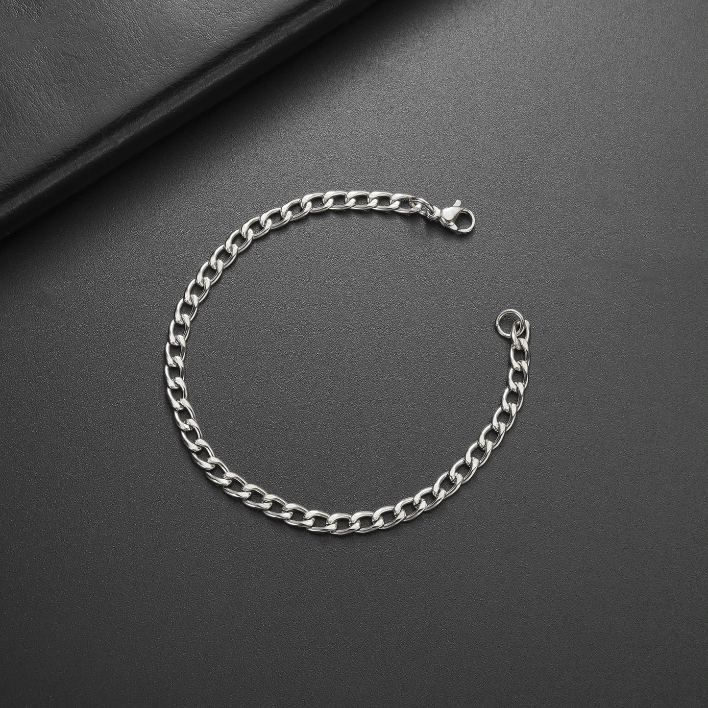 Bracelet en chaîne pour hommes en acier inoxydable