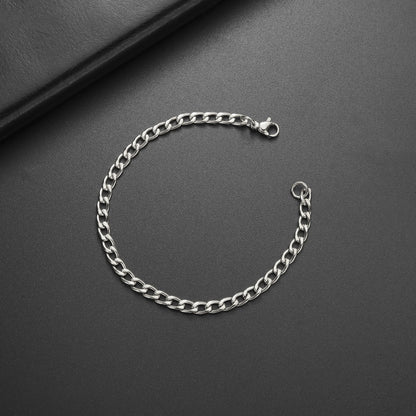 Bracelet en chaîne pour hommes en acier inoxydable