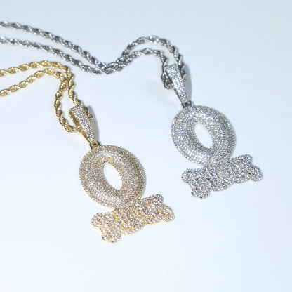 Chaîne/pendentif Lettre O Block HOMME