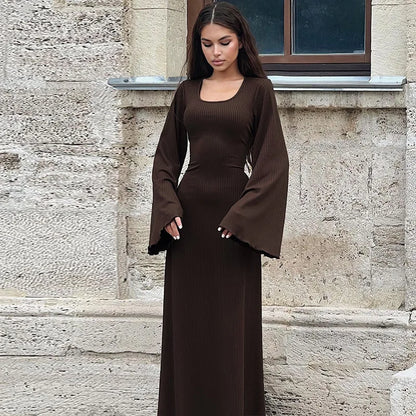 Robe longue à manches longues pour femmes