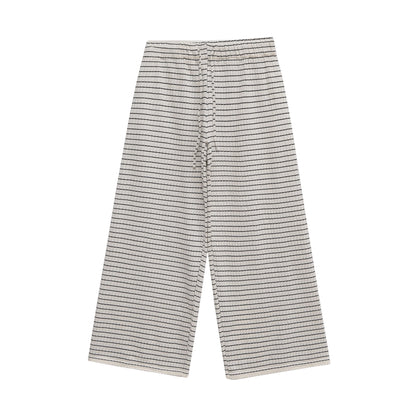 Vêtements pour femmes, nouvelle collection pantalon en tricot à rayures texturé