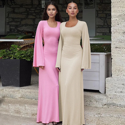 Robe longue à manches longues pour femmes