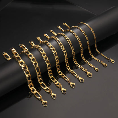 Bracelet en chaîne pour hommes en acier inoxydable