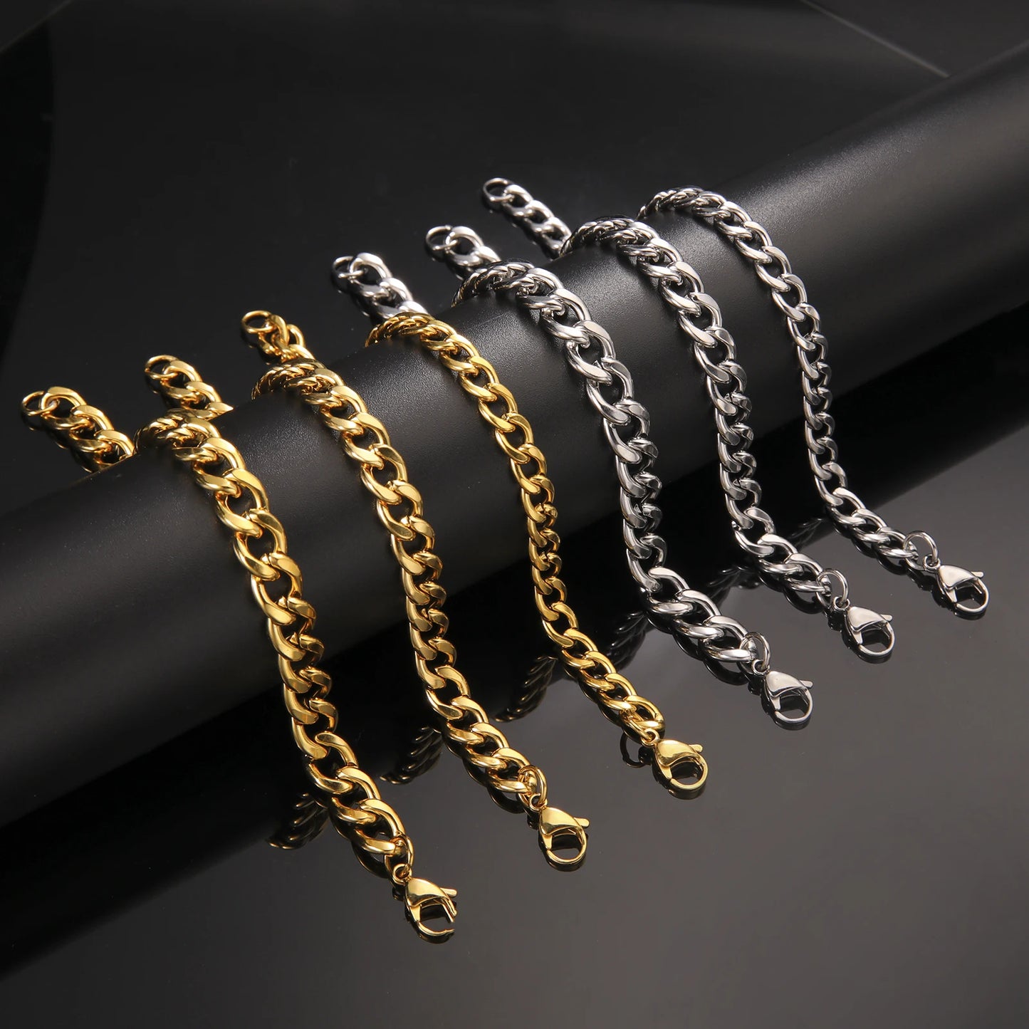 Bracelet en chaîne pour hommes en acier inoxydable