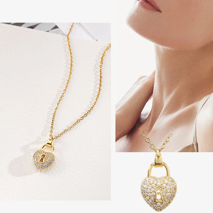 Collier pour filles avec pendentif en forme de cœur-pêche