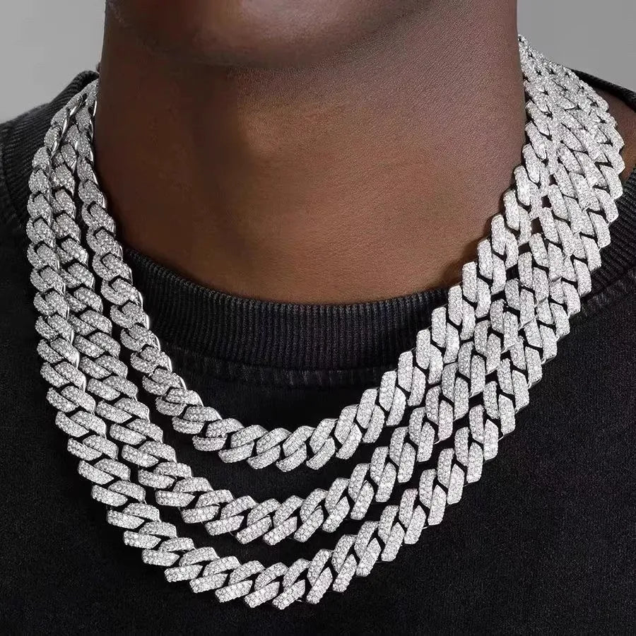 Chaîne en métal de luxe pour hommes, plaqué or 18K