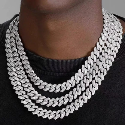 Chaîne en métal de luxe pour hommes, plaqué or 18K