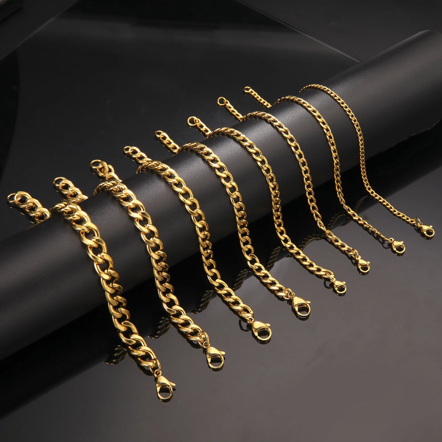 Bracelet en chaîne pour hommes en acier inoxydable