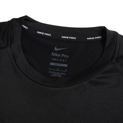 T-shirt NOIR de course et d'entraînement en polyester Nike Sportswear