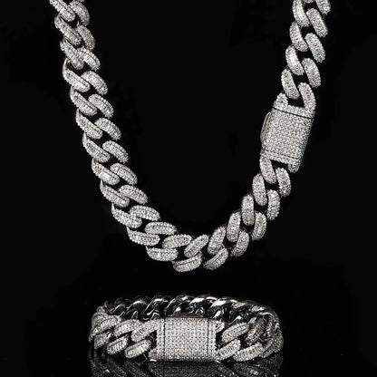 Chaîne et bracelet ornée de pierres en diamant Mixte