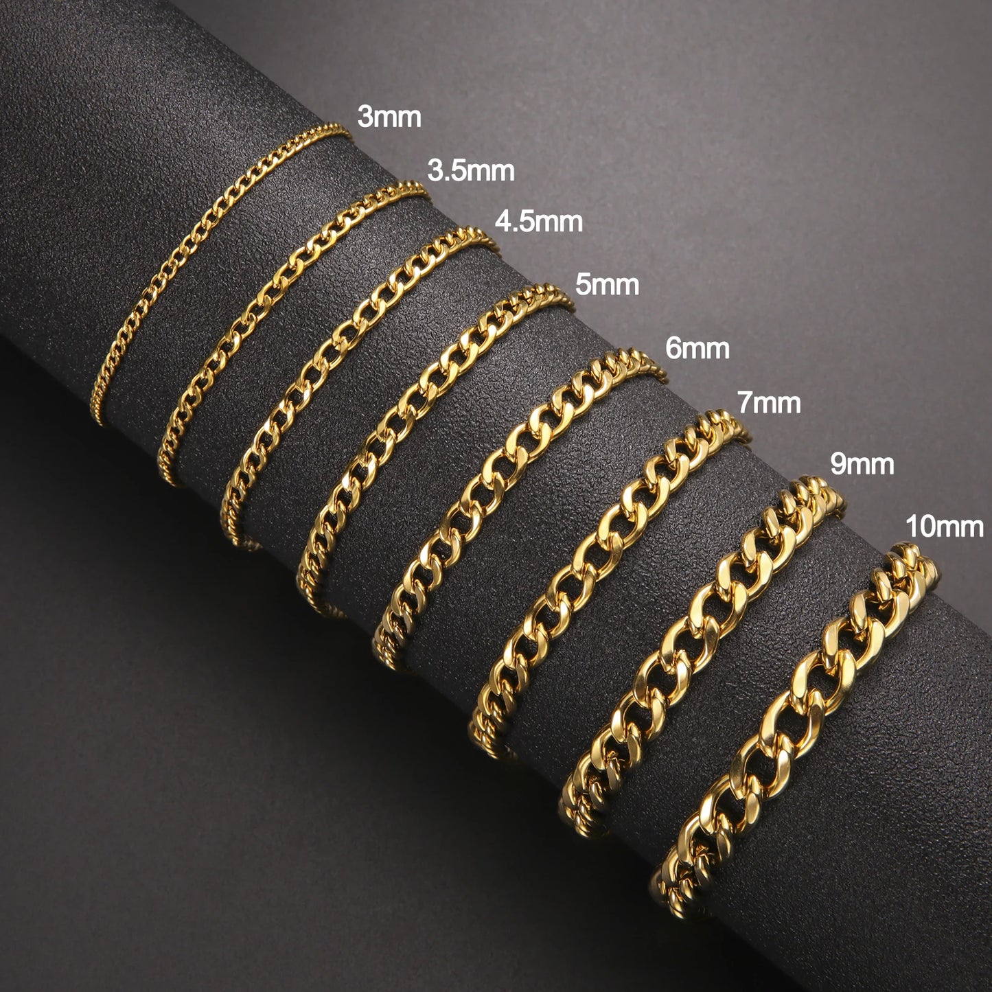 Bracelet en chaîne pour hommes en acier inoxydable