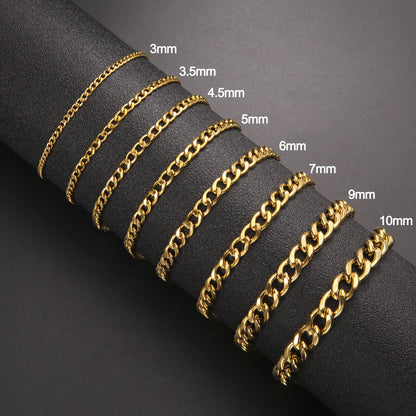 Bracelet en chaîne pour hommes en acier inoxydable