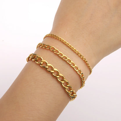 Bracelet en chaîne pour hommes en acier inoxydable