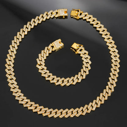 Chaîne en métal de luxe pour hommes, plaqué or 18K