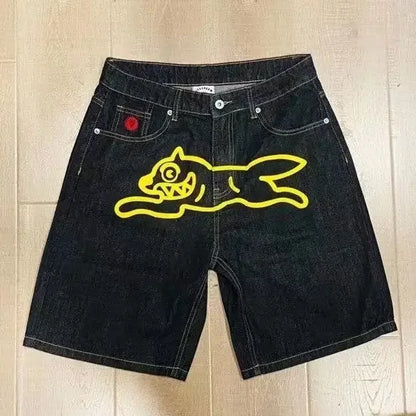 Shorts Streetwear pour hommes, impression de motif rétro