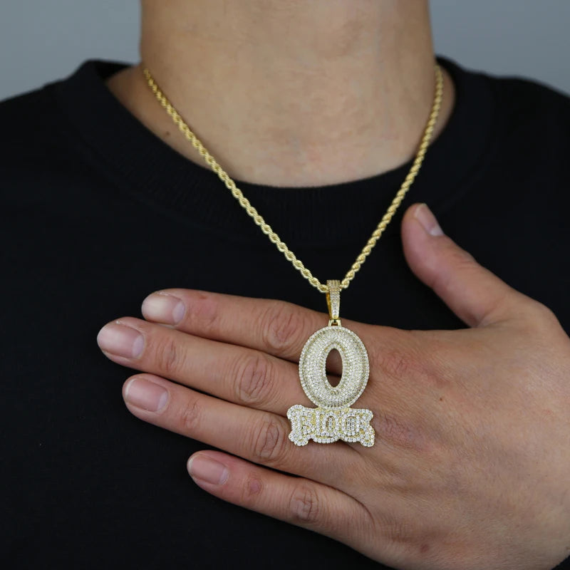 Chaîne/pendentif Lettre O Block HOMME