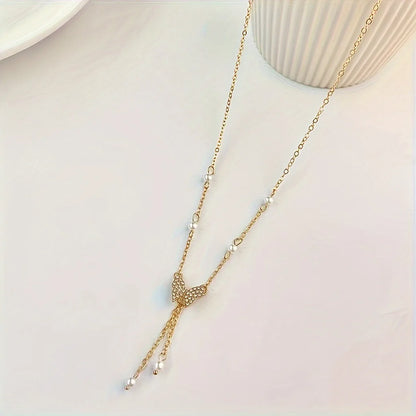 Collier pendentif en forme de papillon en plaqué or pour femmes