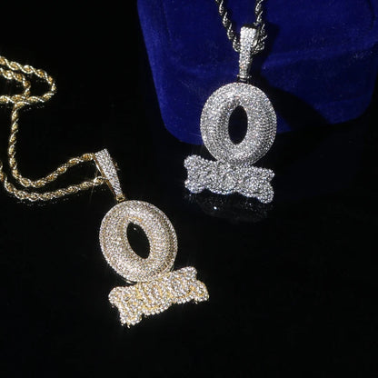 Chaîne/pendentif Lettre O Block HOMME