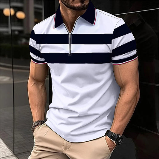 Polo décontracté à manches courtes pour homme