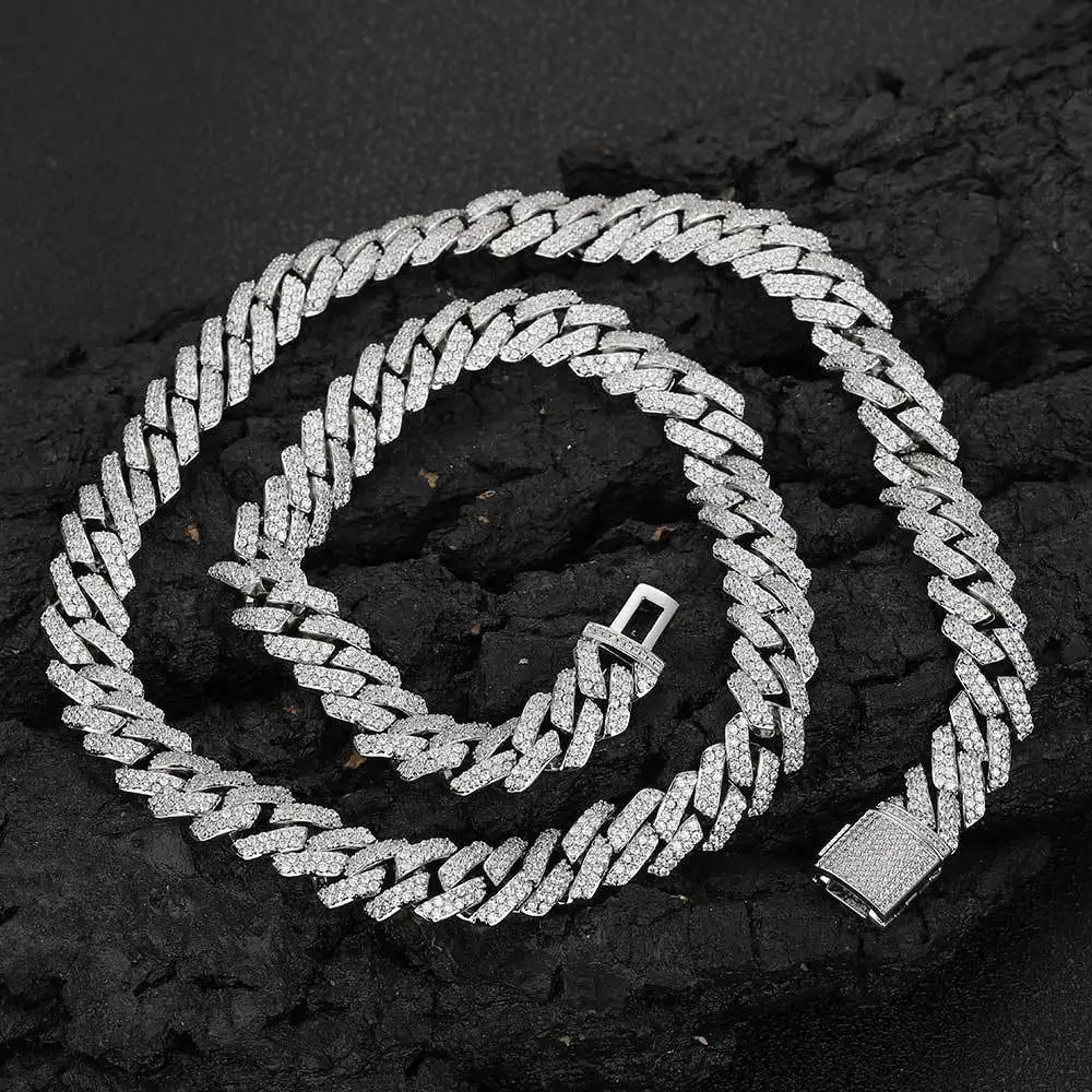 chaîne Miami en diamant épais pour hommes et femmes, ICE