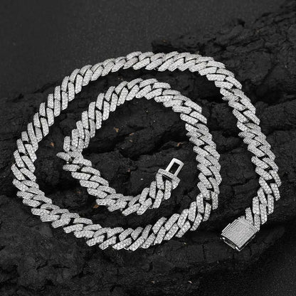 chaîne Miami en diamant épais pour hommes et femmes, ICE