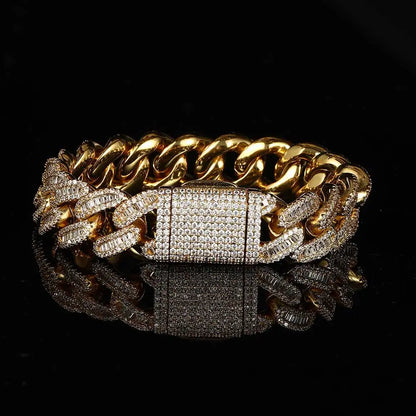 Chaîne et bracelet ornée de pierres en diamant Mixte