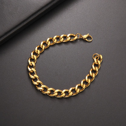 Bracelet en chaîne pour hommes en acier inoxydable