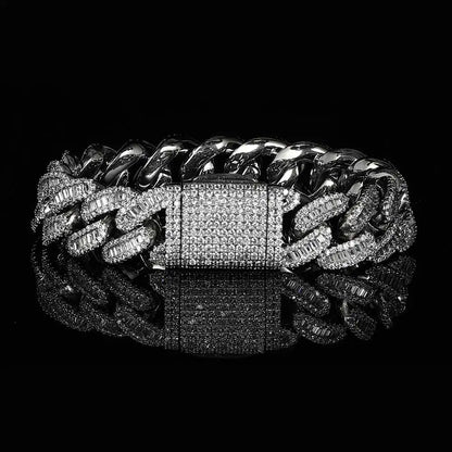 Chaîne et bracelet ornée de pierres en diamant Mixte
