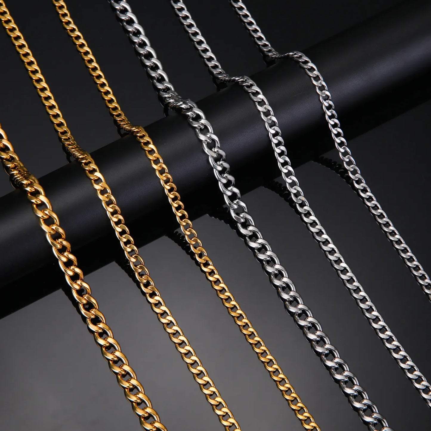 Bracelet en chaîne pour hommes en acier inoxydable