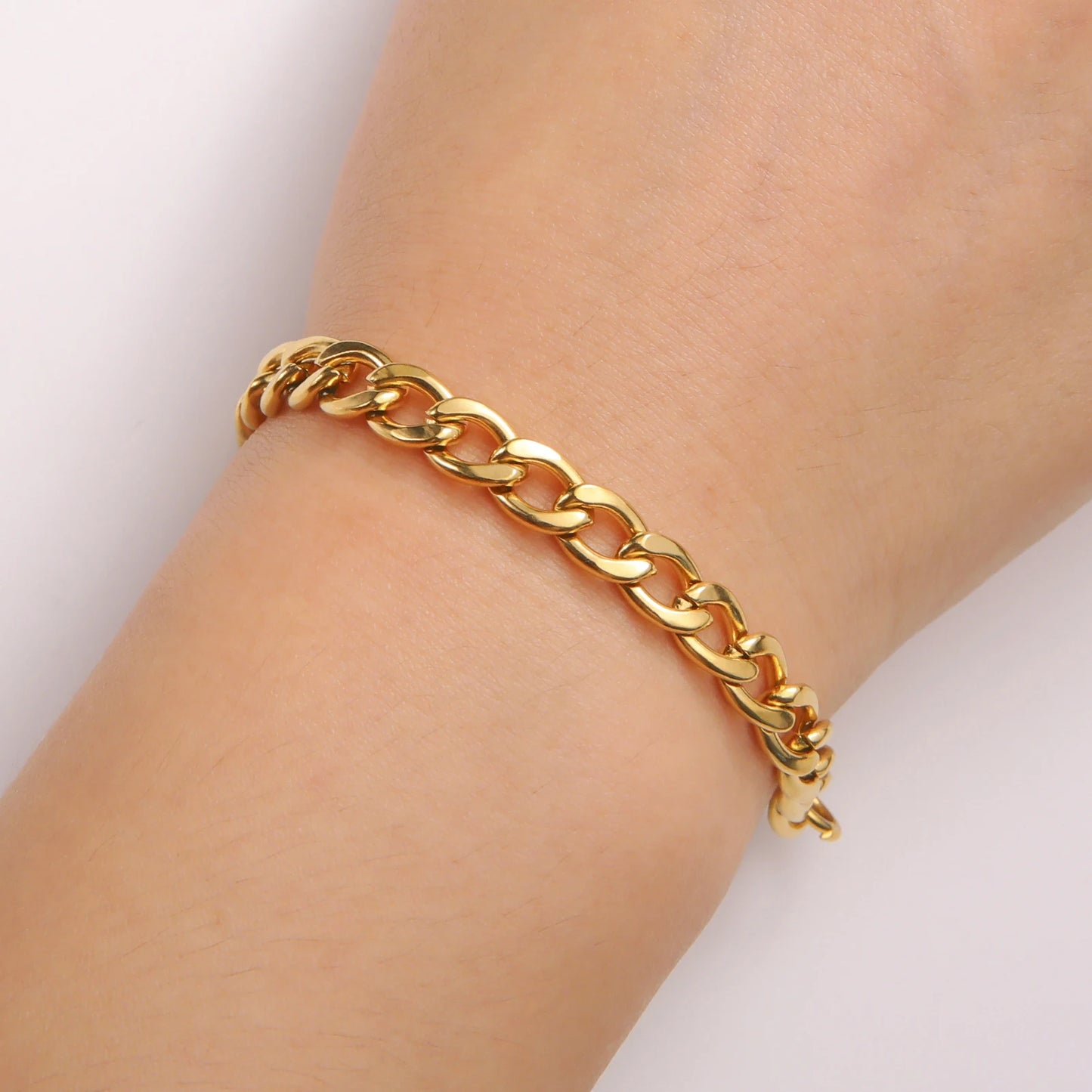 Bracelet en chaîne pour hommes en acier inoxydable