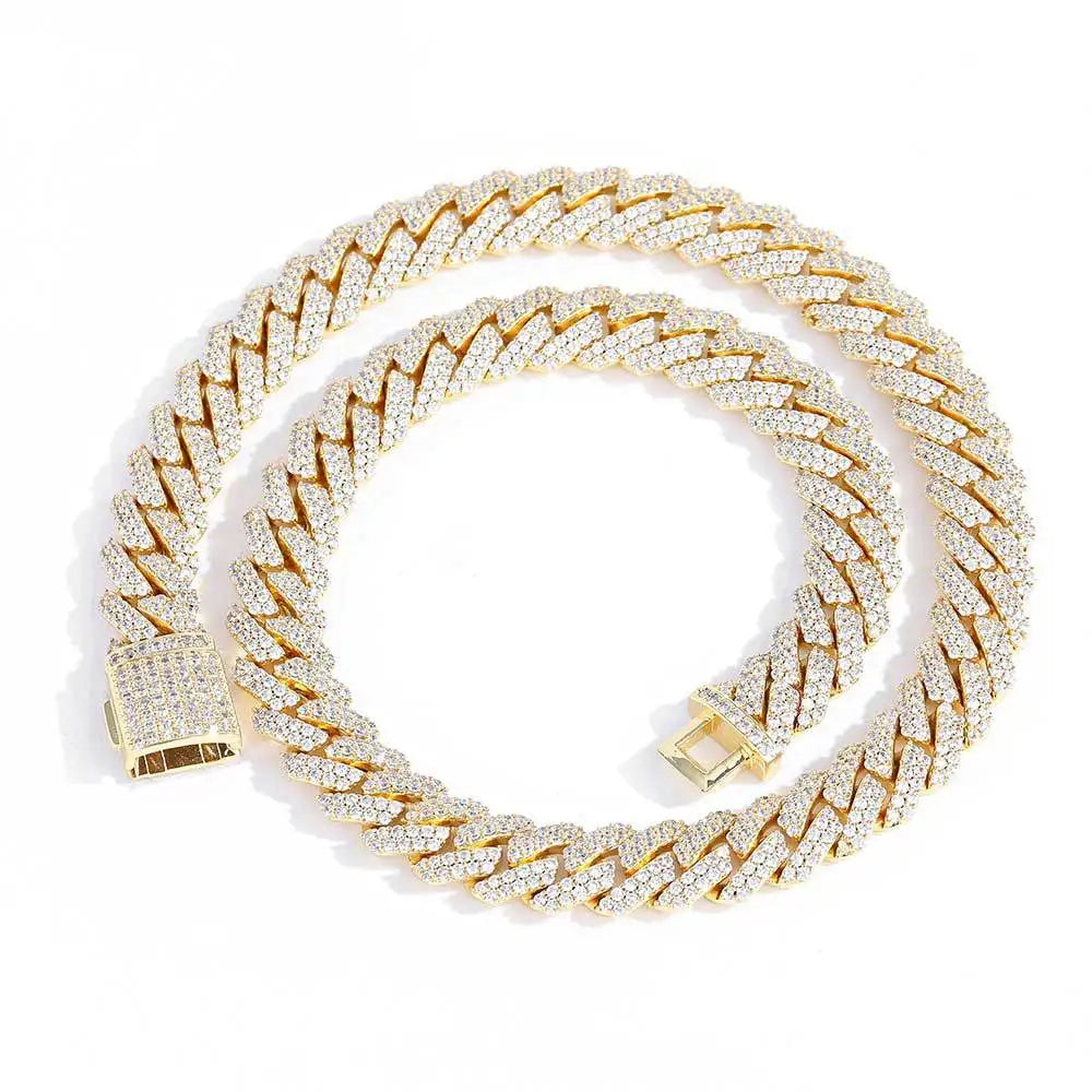 chaîne Miami en diamant épais pour hommes et femmes, ICE