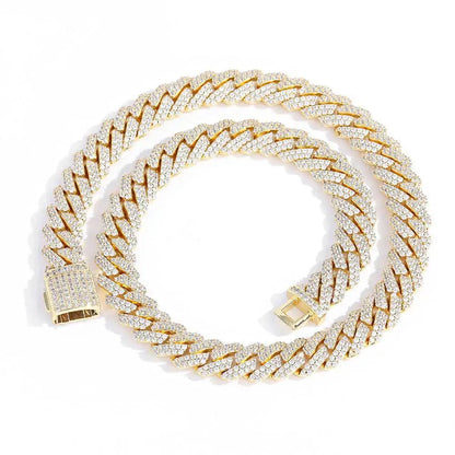 chaîne Miami en diamant épais pour hommes et femmes, ICE