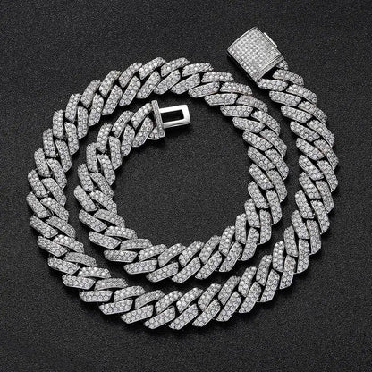 chaîne Miami en diamant épais pour hommes et femmes, ICE