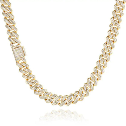 chaîne Miami en diamant épais pour hommes et femmes, ICE