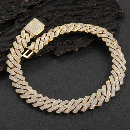chaîne Miami en diamant épais pour hommes et femmes, ICE
