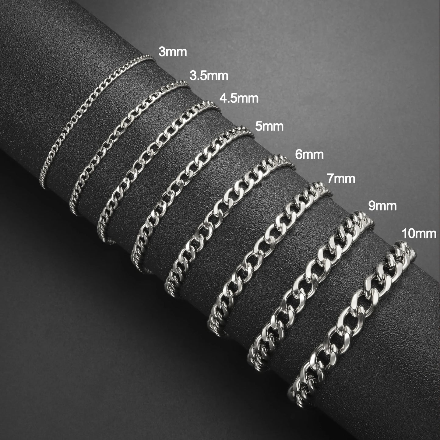 Bracelet en chaîne pour hommes en acier inoxydable