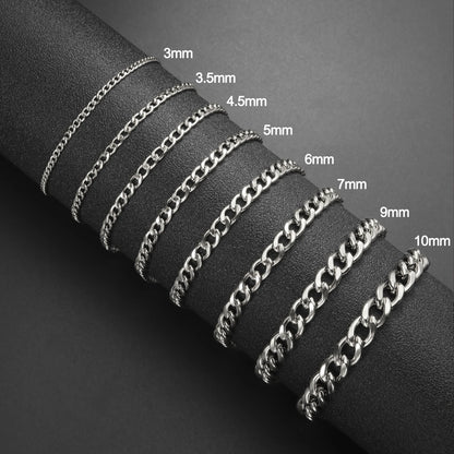 Bracelet en chaîne pour hommes en acier inoxydable