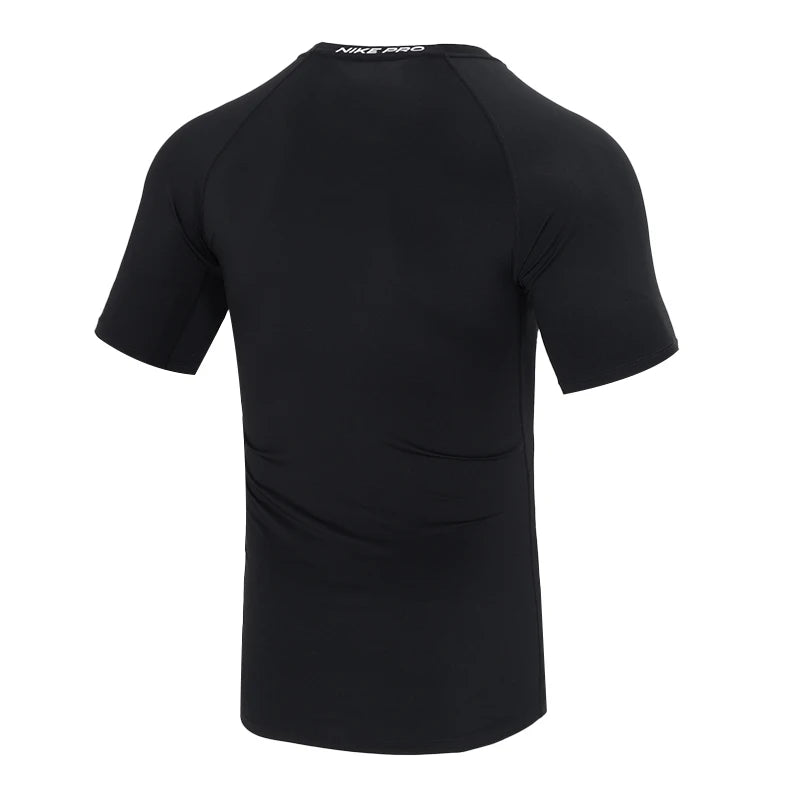 T-shirt NOIR de course et d'entraînement en polyester Nike Sportswear