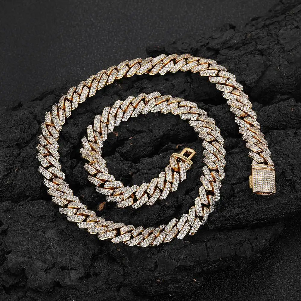 chaîne Miami en diamant épais pour hommes et femmes, ICE