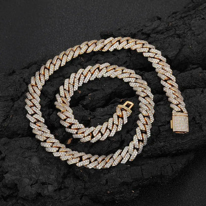 chaîne Miami en diamant épais pour hommes et femmes, ICE