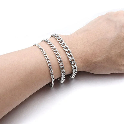 Bracelet en acier inoxydable pour hommes femmes couples