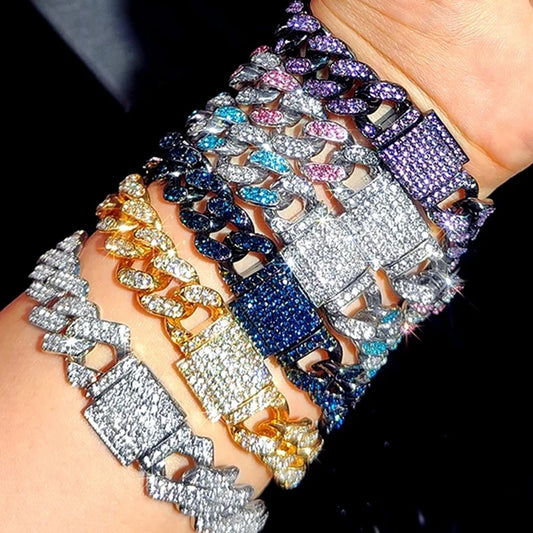 Bracelets hip-hop ICE pour hommes et femmes haute qualité