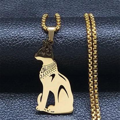 Colliers en acier inoxydable couleur or, symbole du scarabée égyptien œil de Ra Horus, collier clé de vie ankh,