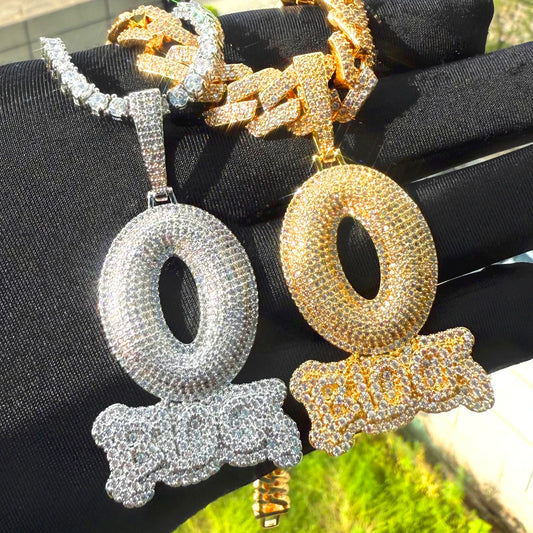 Chaîne/pendentif Lettre O Block HOMME