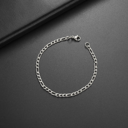 Bracelet en chaîne pour hommes en acier inoxydable