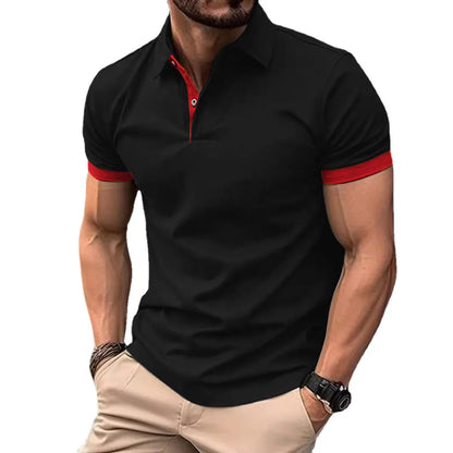 T-shirts Polo pour hommes, streetwear, casual, tops à col à revers