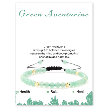 Bracelets tressés en grenat de 4 mm pour femmes et hommes en pierres naturelles