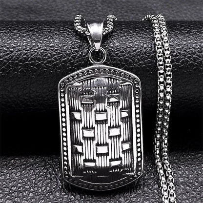 Collier pour hommes en acier inoxydable avec croix ankh égyptienne, clé de la vie, bijoux, chaîne en acier inoxydable